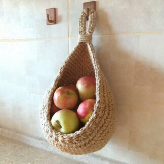 Handmade Jute Vegetable And Fruit Wall Hanging Basket