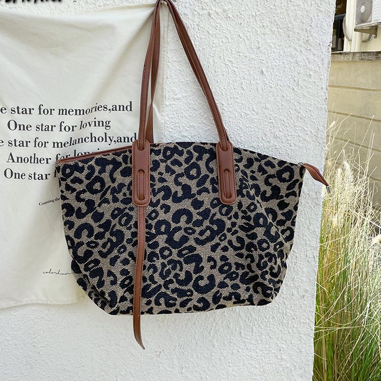 Leopard Women's Handbags Tote Canvas