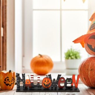 Halloween Letters Wooden Table Decoration