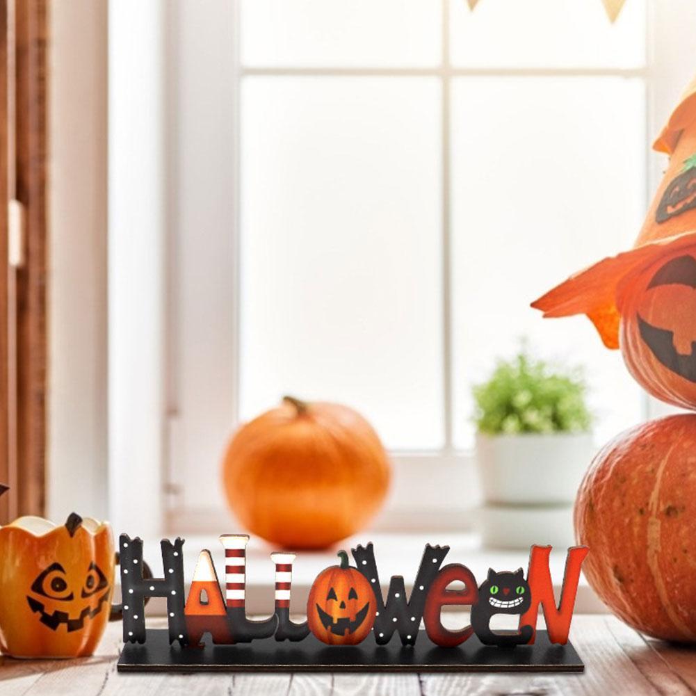 Halloween Letters Wooden Table Decoration