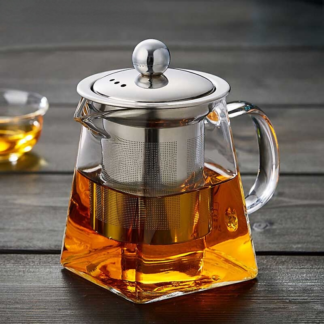 750ml Heat Resistant Glass Teapot with Stainless Steel Tea Infuser Filter