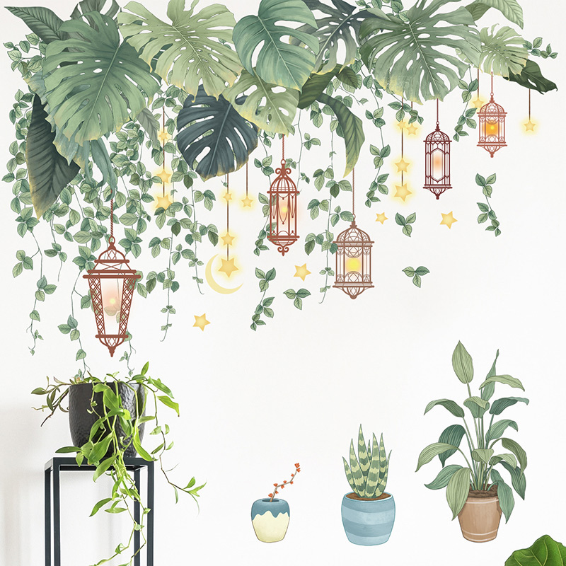 Green Leaves Bonsai Decoration Wall Stickers - Image 3