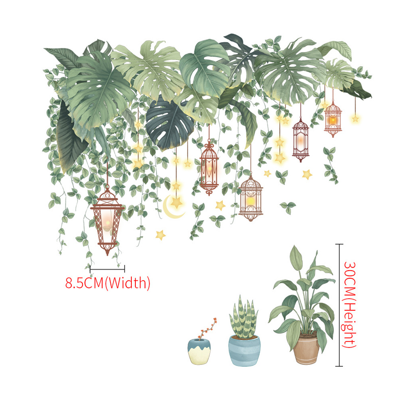 Green Leaves Bonsai Decoration Wall Stickers - Image 4
