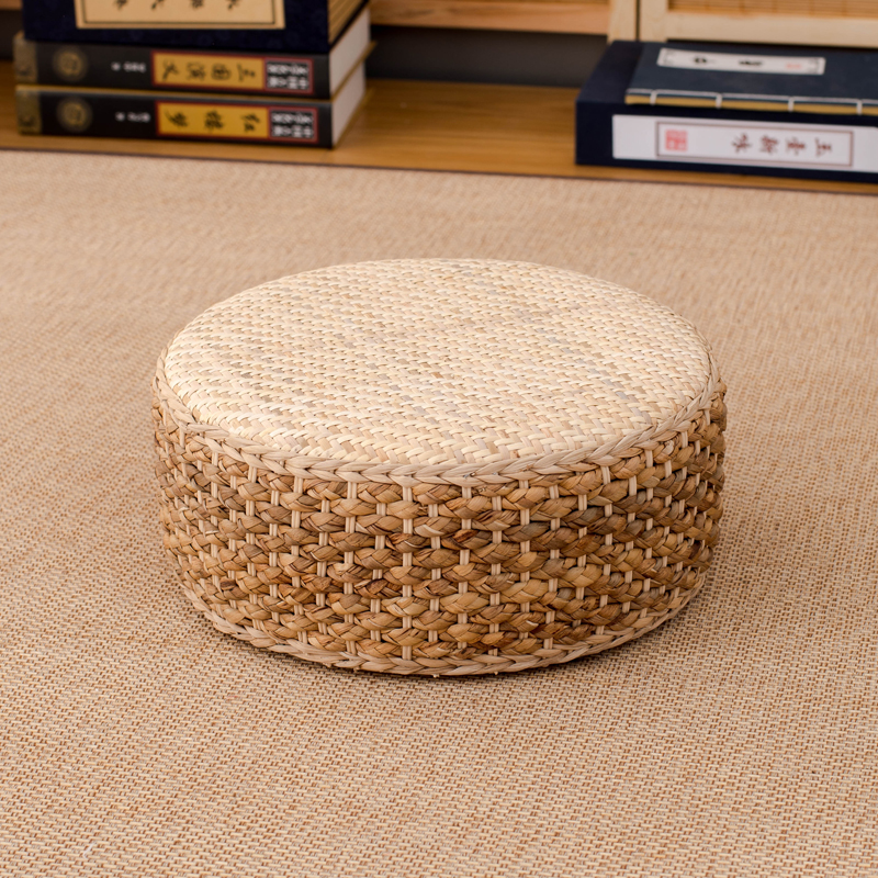 Decorative Round Rattan Tatami Sitting Cushion Meditation Mat