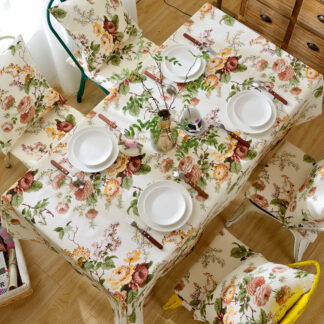 Floral Print Rectangular Table Cloth