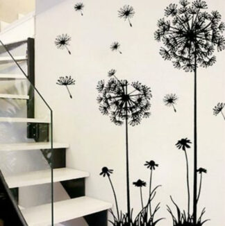 Hot Black Dandelion Art Wall Stickers