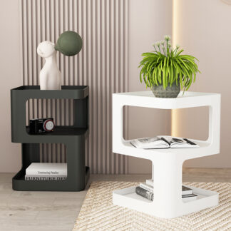 INS Nordic Modern Black Metal Coffee Side Table