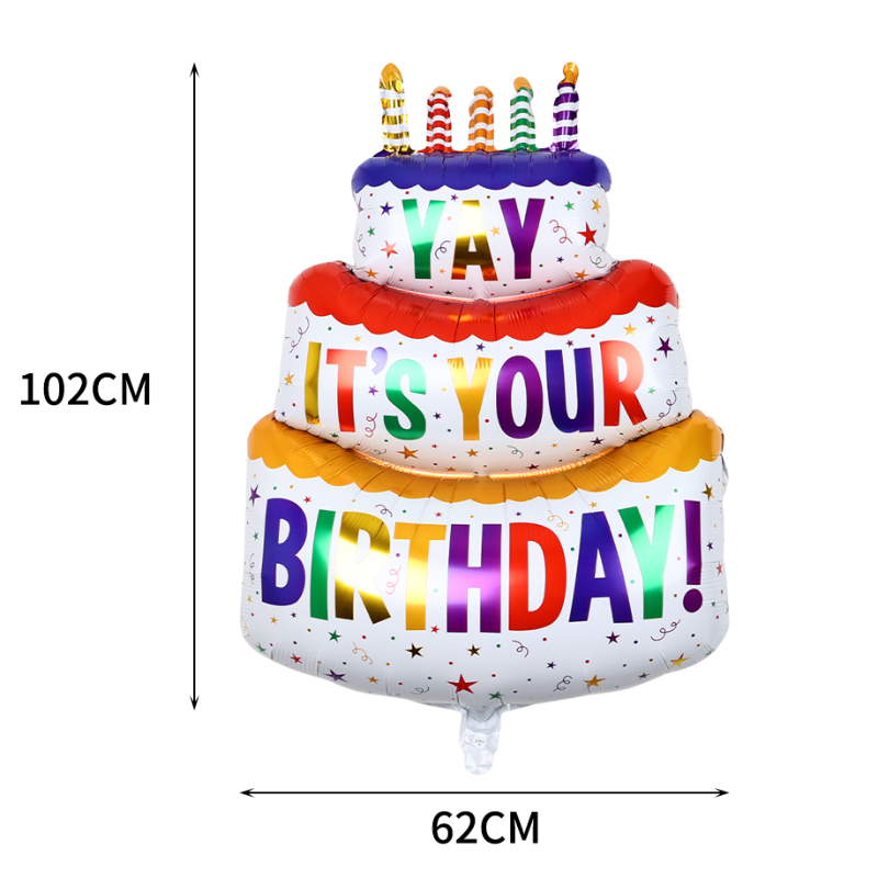 Three Layer Cake Large Birthday Balloon Birthday Party Decoration - Image 12