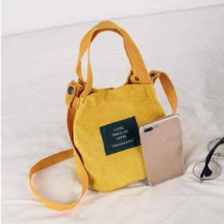 Japan And South Korea Retro Corduroy Canvas Bag