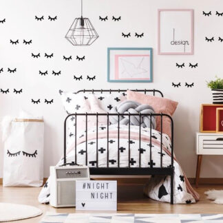 Eyelash Cute Wall Stickers For Baby Room, 15PCS