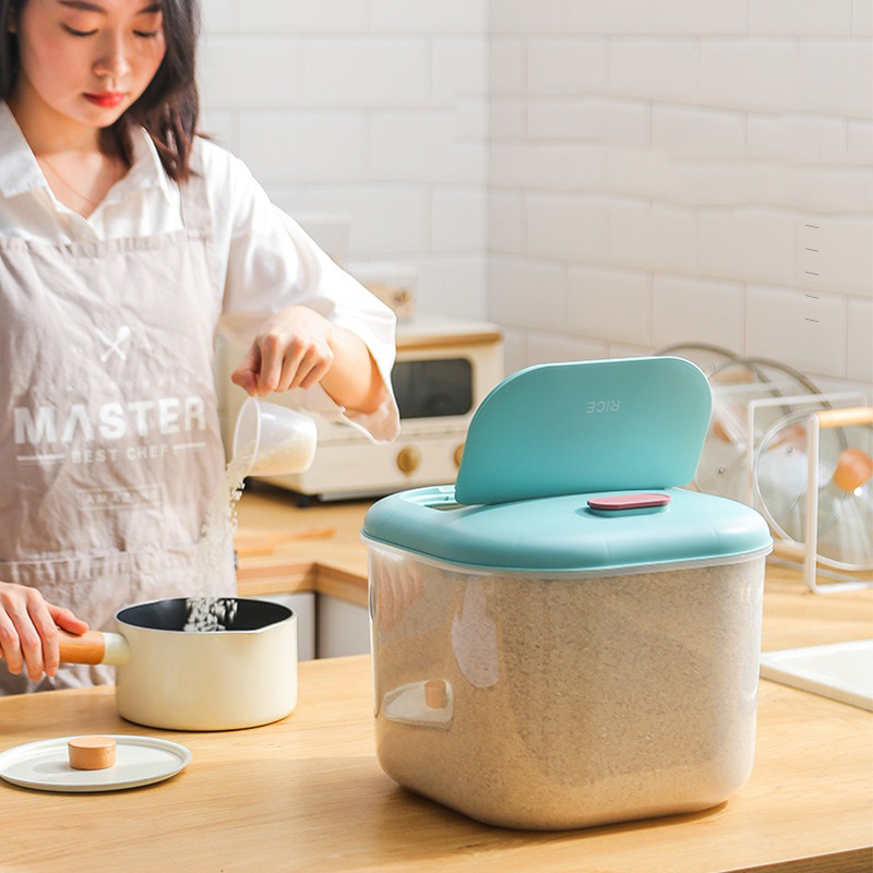 Kitchen Container Bucket With Lid Insect-Proof Moisture-Proof Rice Can