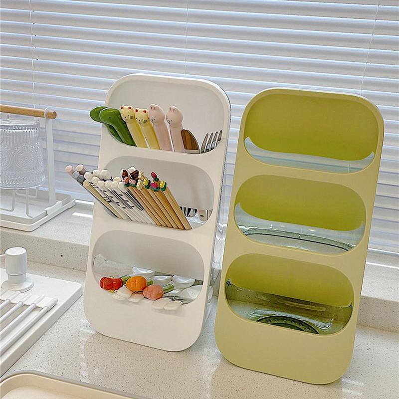 Kitchen Cutlery Storage Box Drain Rack Chopsticks Holder - Image 2