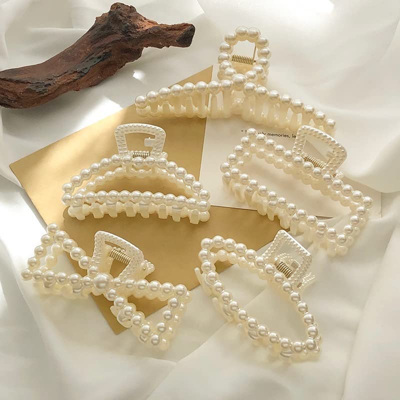 Korean Pearl Hair Claw Clips - Image 9