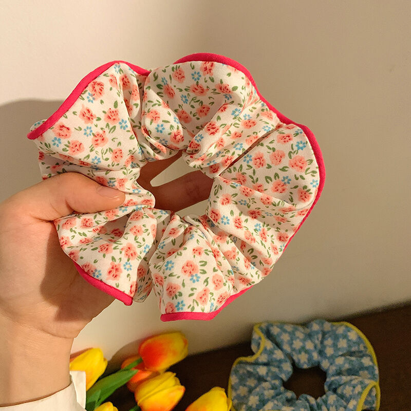 Large Sweet Flower Printing Elastics Scrunchies - Image 2