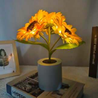 LED Table Lamp Artificial Tulip Sunflower Decorative Light