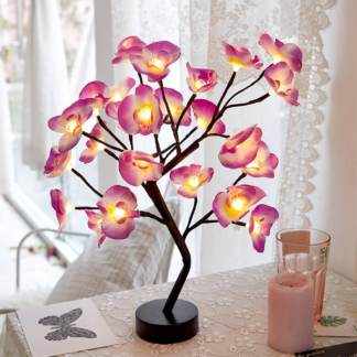 LED Table Lamp Rose Desk Light Tree Lamps