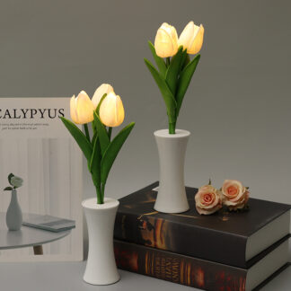 LED Tulip Night Lamp Simulation Desk Lamp