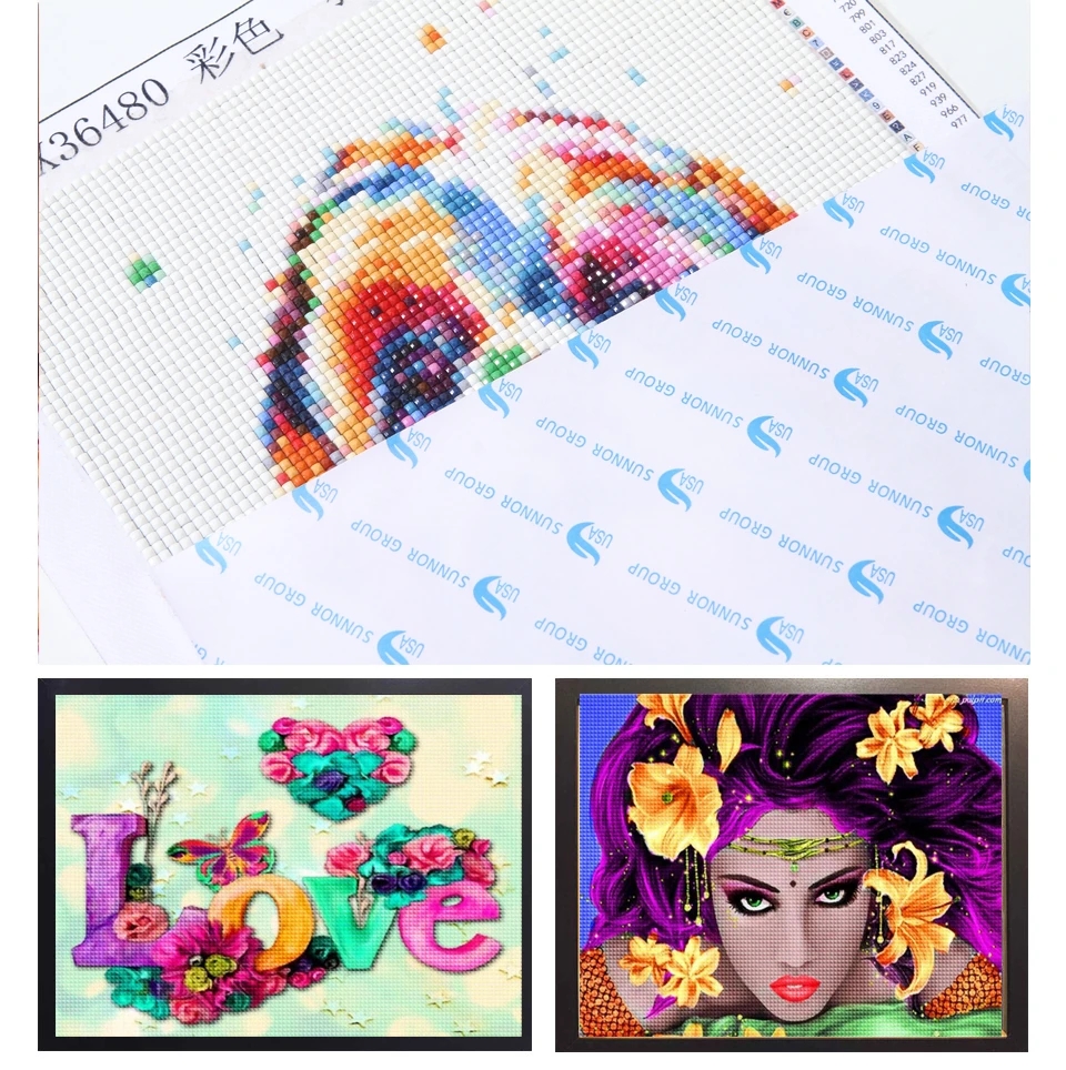 Large 5D DIY Diamond Painting Nordic Abstract Leaf Golden Deer - Image 2