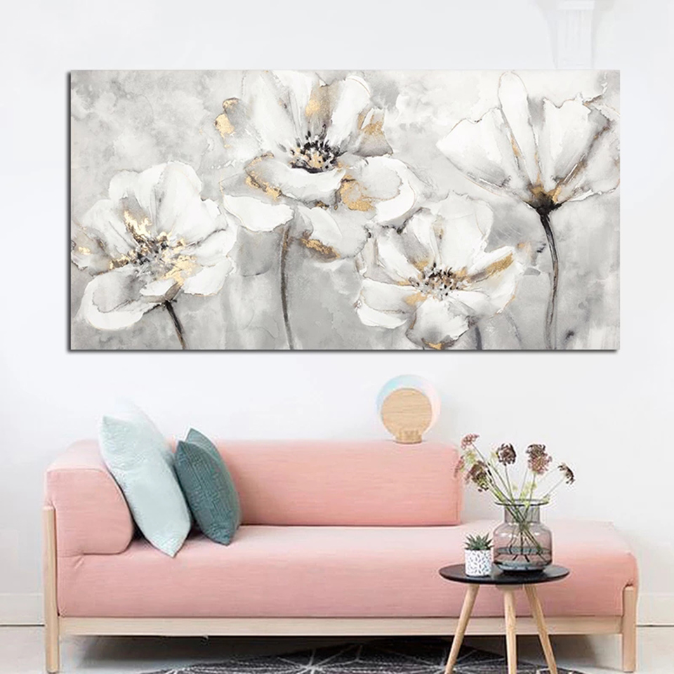Large DIY Diamond Painting White Flower - Image 2