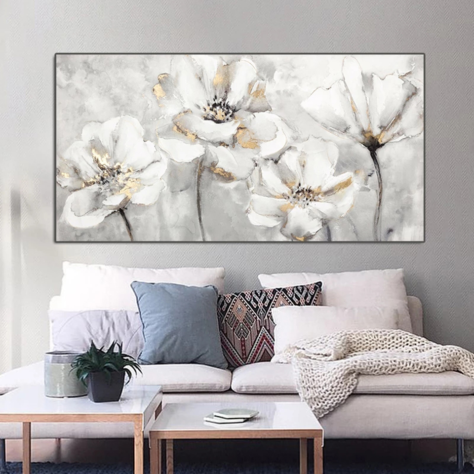 Large DIY Diamond Painting White Flower - Image 3