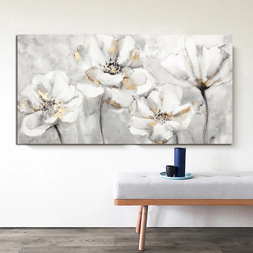 Large DIY Diamond Painting White Flower - Image 4