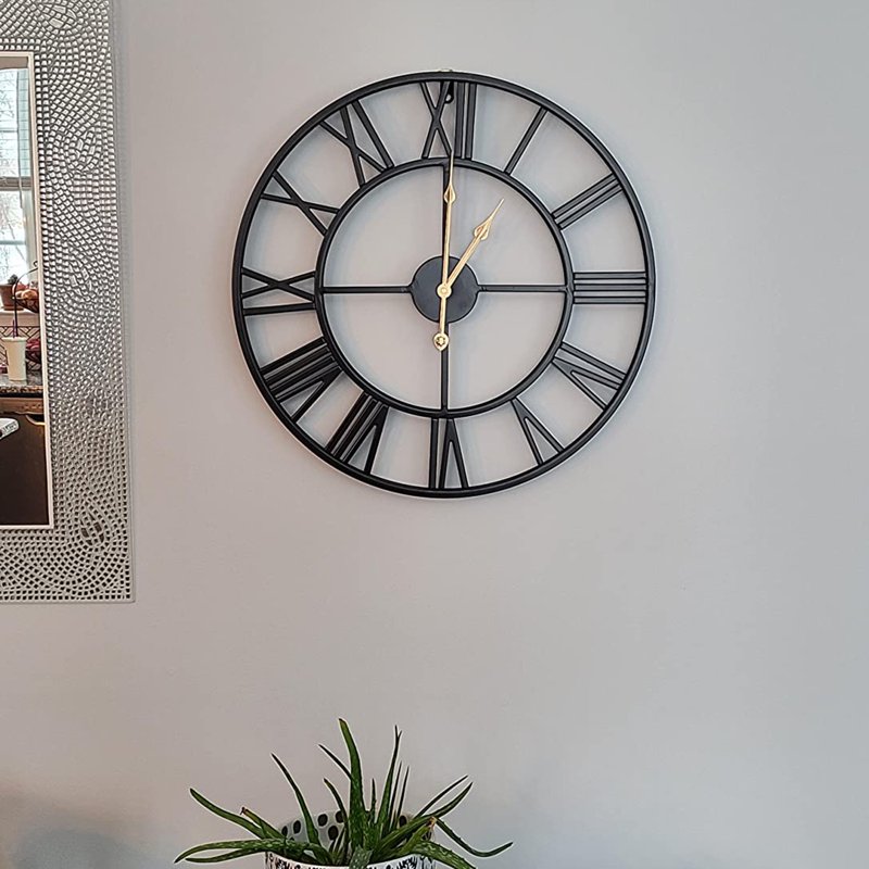 Large Metal 24" Cutout Decorative Analog Clocks - Image 4