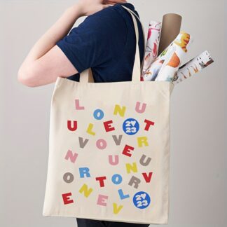 Love on Tour Pattern Print Tote Bag