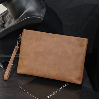 Luxury Vintage Horse Leather Men's Clutch Bag
