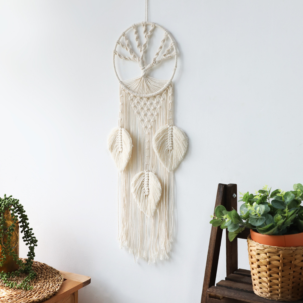 Macrame Dream Catcher Large Wall Hanging Cotton - Image 2