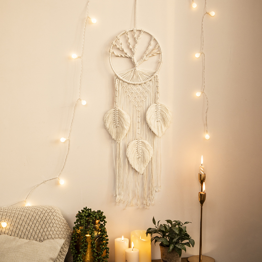 Macrame Dream Catcher Large Wall Hanging Cotton - Image 3