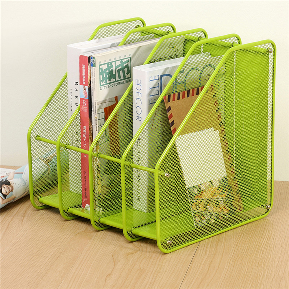 Metal Mesh Desktop Basket Resume File Folder Holders