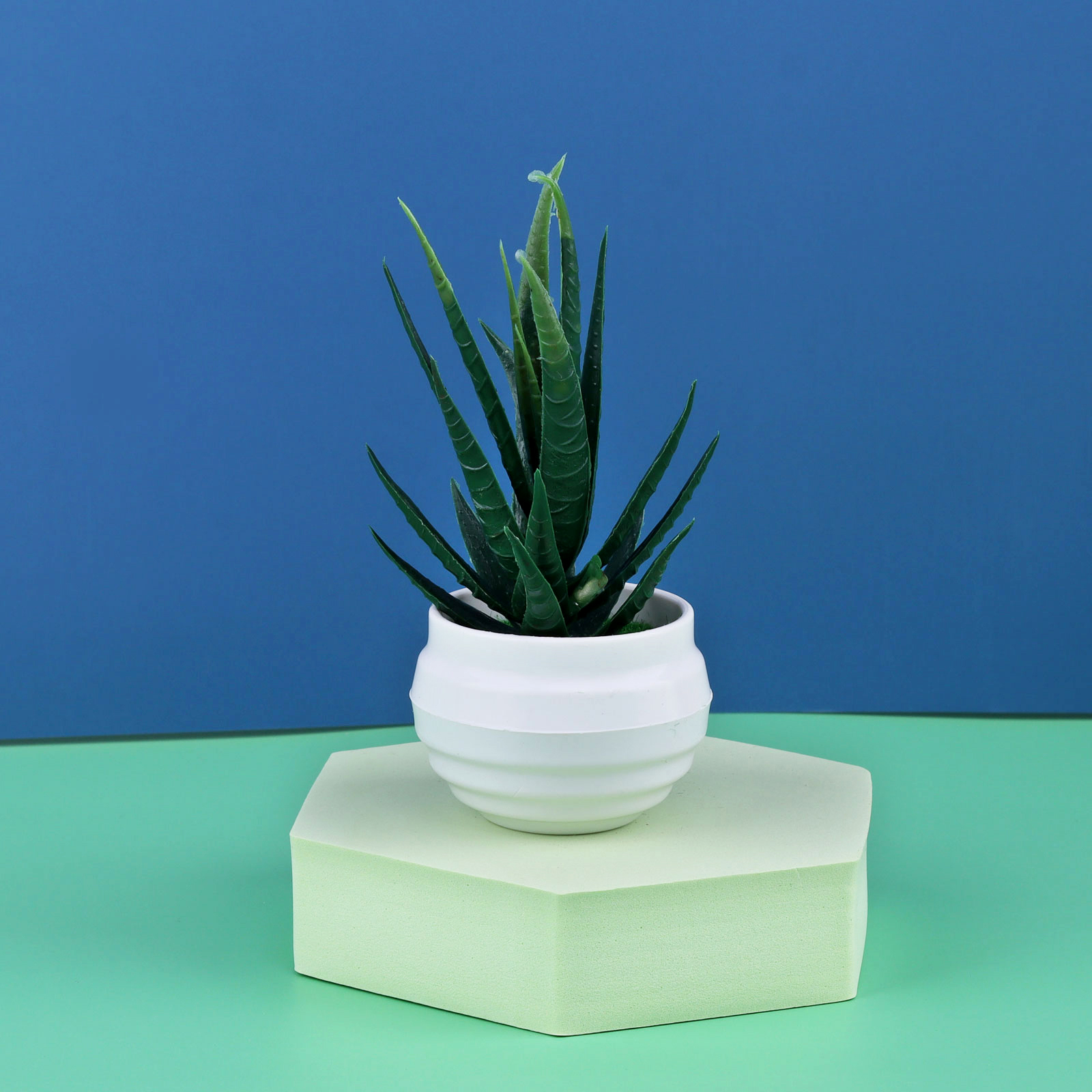 Mini Artificial Aloe Plants Bonsai Small Simulated Tree Pot - Image 2