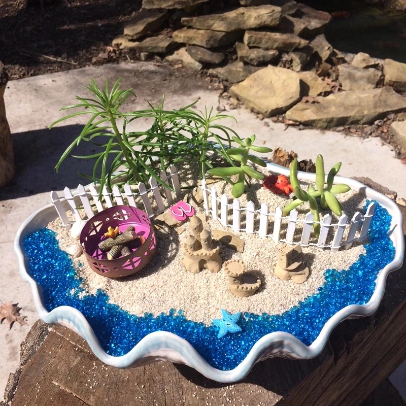 Miniature Garden Fence Decoration Wood DIY Fairy Accessories - Image 2