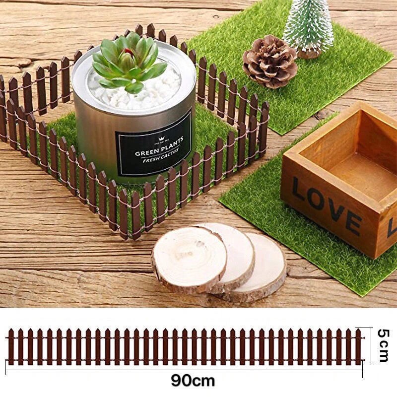 Miniature Garden Fence Decoration Wood DIY Fairy Accessories - Image 4