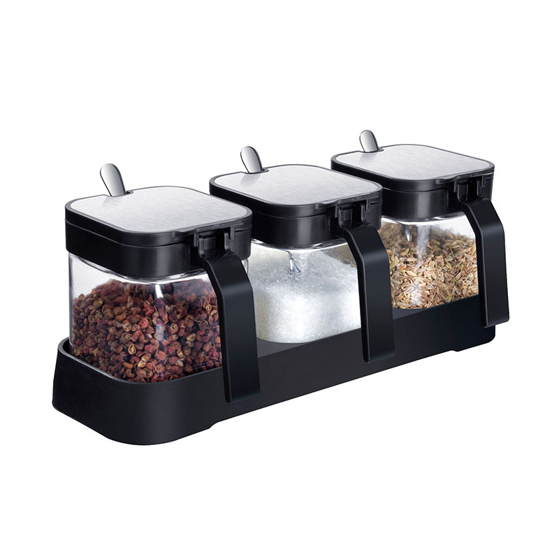 3-Piece Modern Glass Spice Jar - Image 5