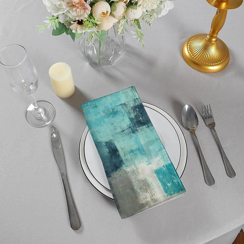 5PCS 50x50cm Modern Abstract Art Watercolor Napkins - Image 2