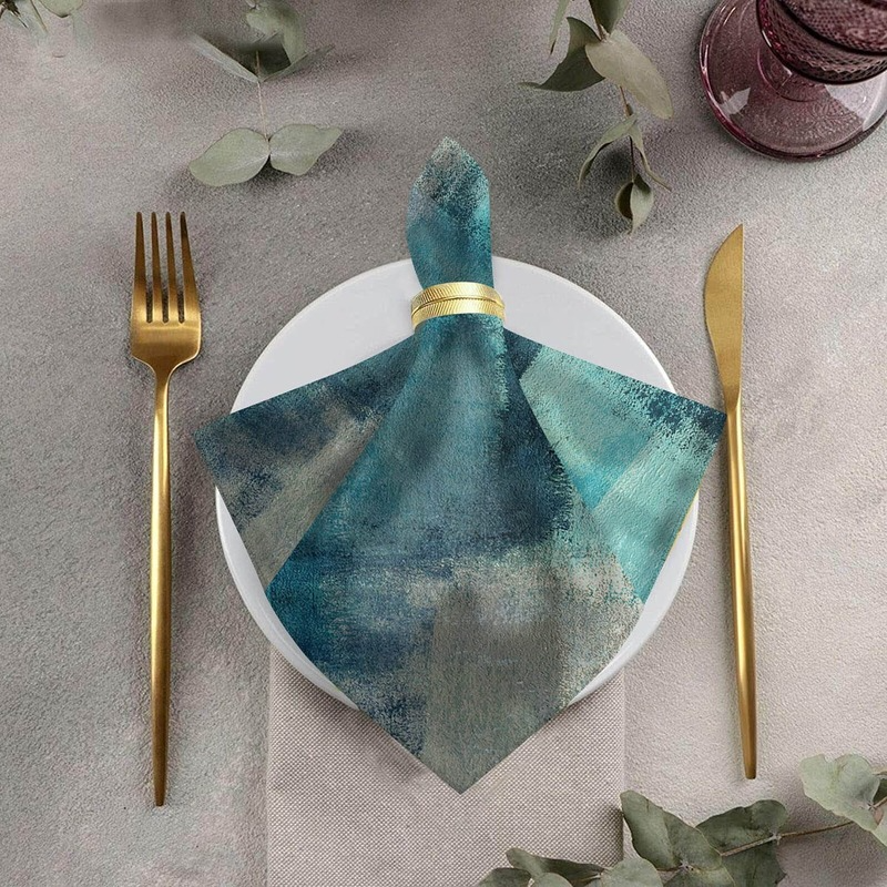 5PCS 50x50cm Modern Abstract Art Watercolor Napkins