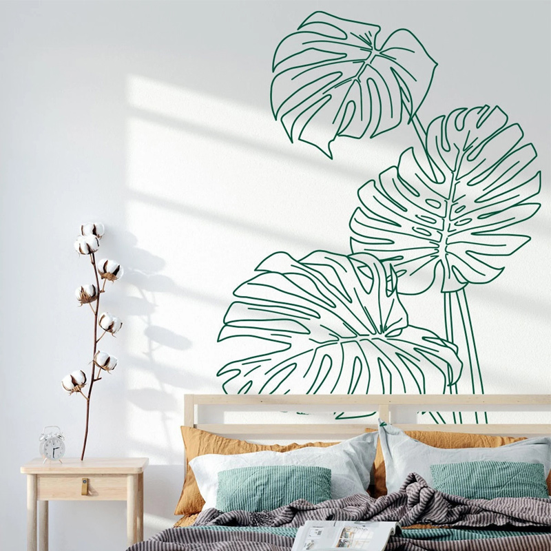Monstera Tropical Jungle Leaves Wall Decal