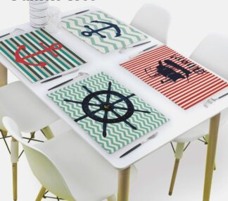 4PCS/Set Nautical Navy Napkins for Plates Decor