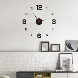 3D Roman Numeral Acrylic Mirror Wall Clock
