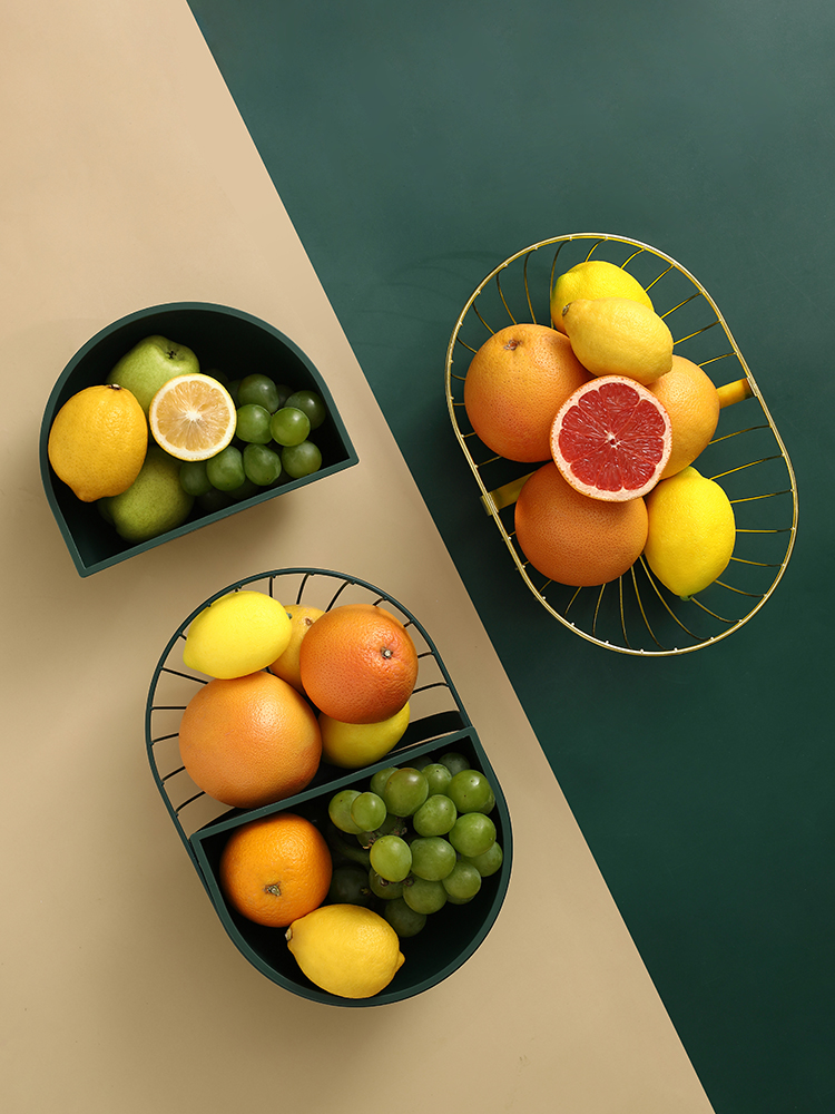 Nordic Style Iron Fruits Snacks Storage Basket Home Decoration - Image 4