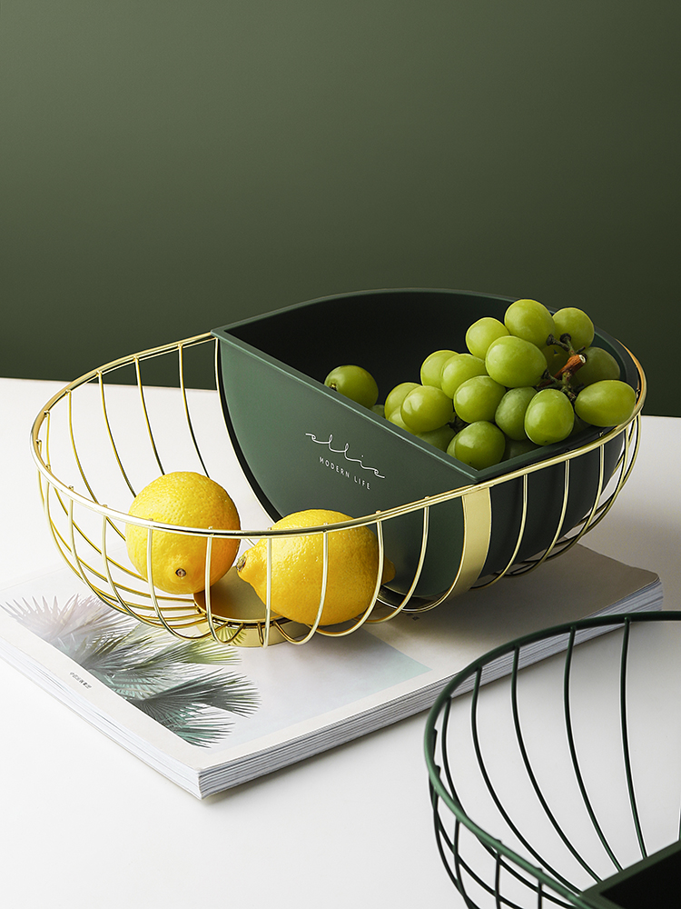 Nordic Style Iron Fruits Snacks Storage Basket Home Decoration