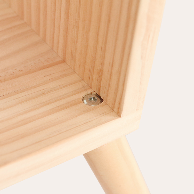 Nordic Style Solid Wood Irregular Storage Shelf - Image 6