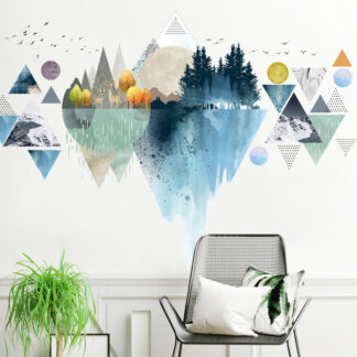 Nordic Triangle Mountain Wall Stickers