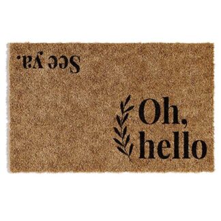 Oh Hello, See Ya Non-Slip Home Entryway Doormat