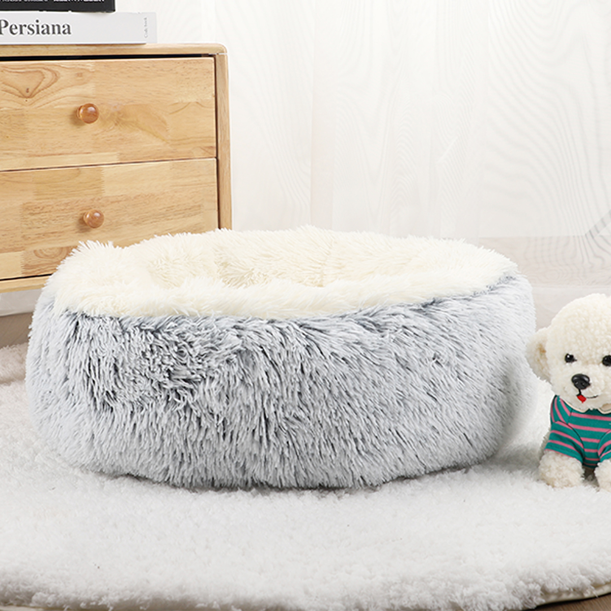 Pet Bed for Medium Dogs, 60cm, Light Grey - Image 4