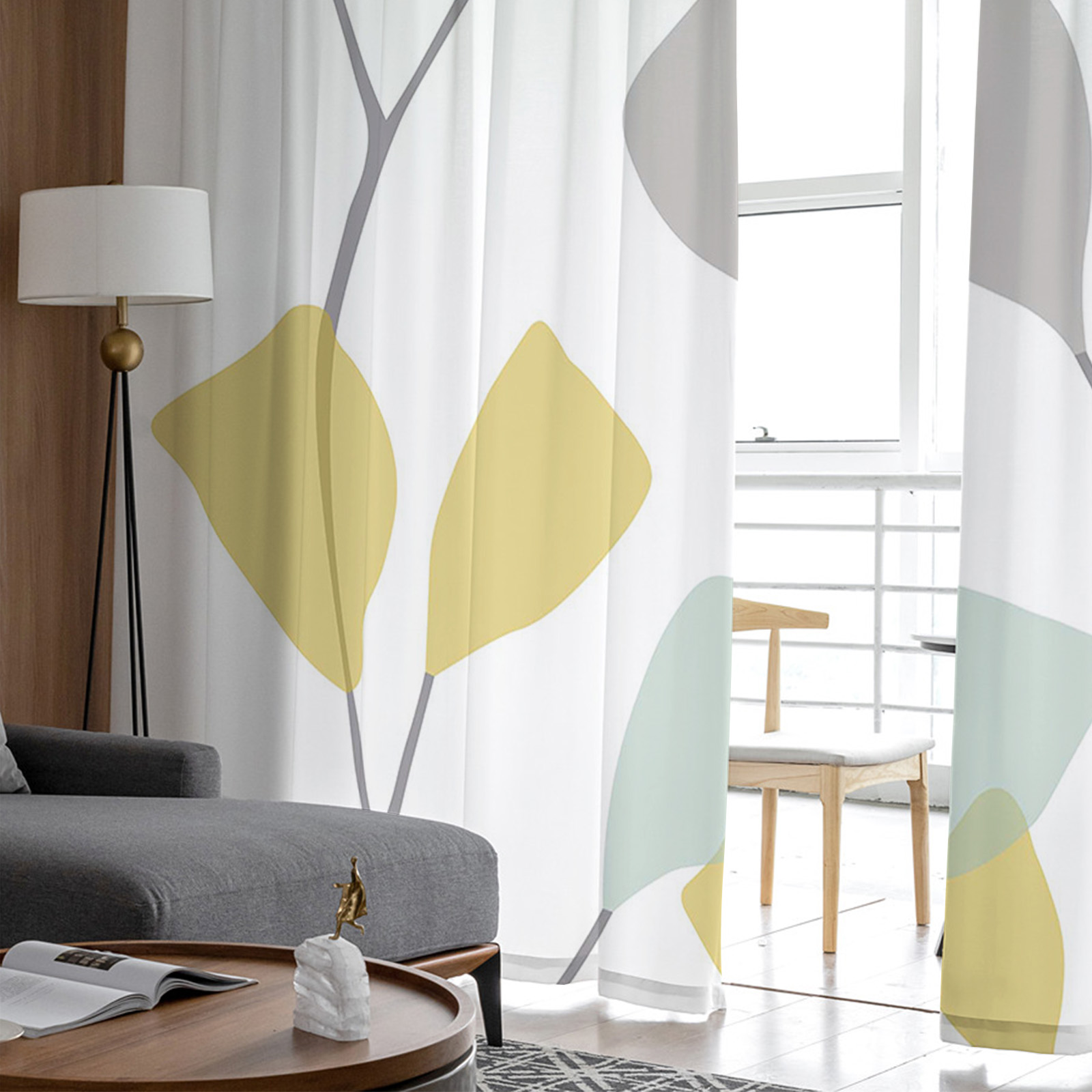 Plant Leaves Minimalist Tulle Curtains - Image 4