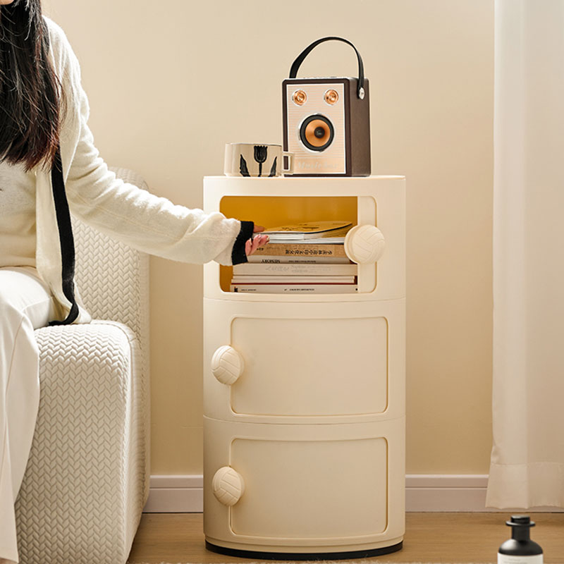 Nordic Simple Minimalist Plastic Bedside Table - Image 2