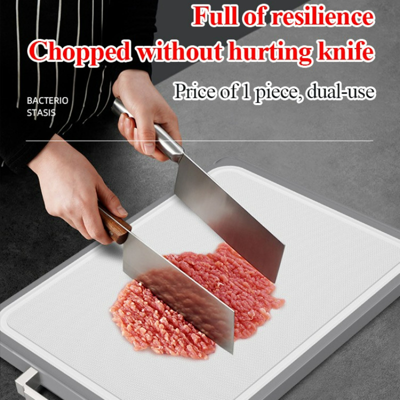 Plastic and Stainless Steel DualSided Cutting Board for Meal Preparation - Image 5