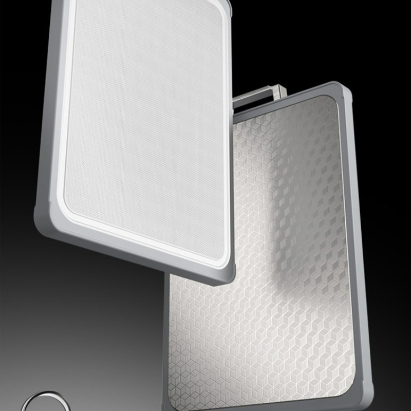Plastic and Stainless Steel DualSided Cutting Board for Meal Preparation - Image 3